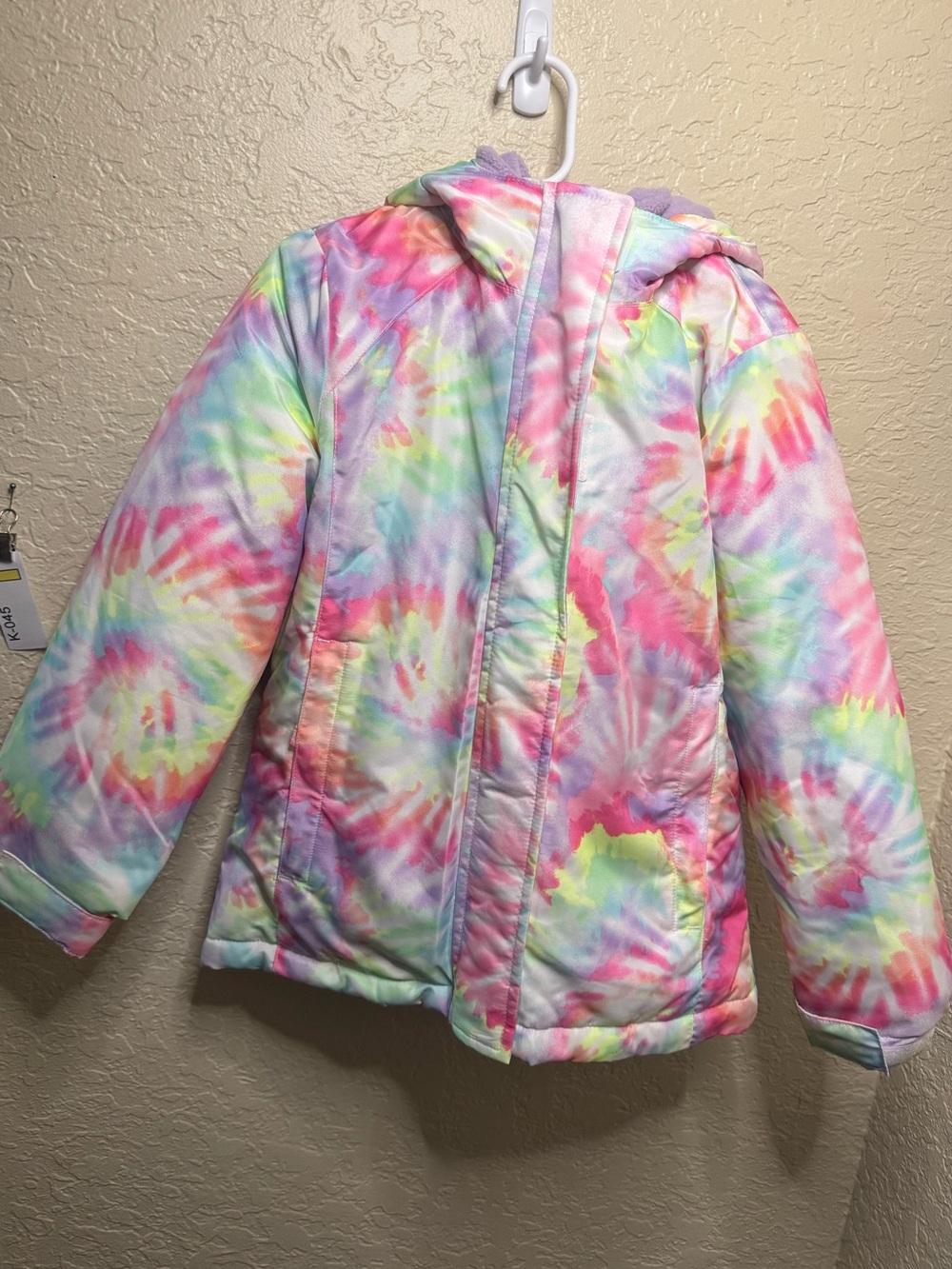 The Children's Place Multicolor Tie-Dye Hooded Puffer Jacket
